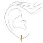 18ct Gold Plated Small Oval Tube Hoop Earrings,