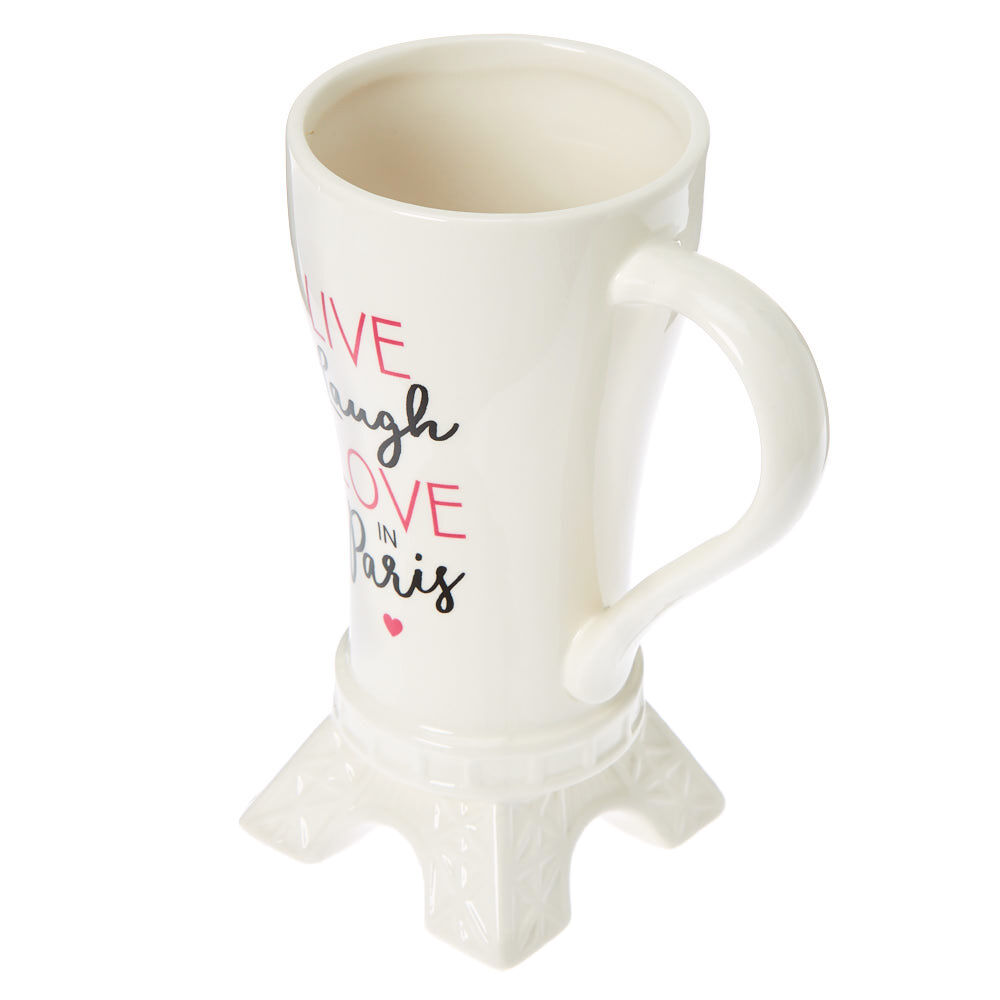 Love Paris Eiffel Tower Ceramic Mug - White,