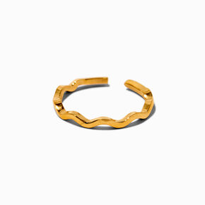 Gold-tone Stainless Steel Squiggly Toe Ring,