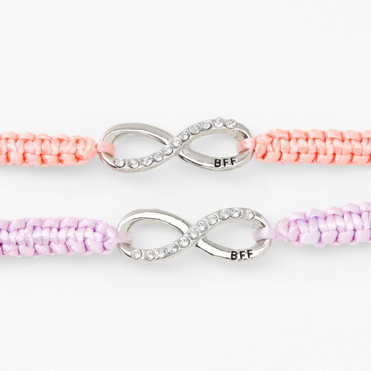 Pastel Infinity Adjustable Friendship Bracelets - 2 Pack,