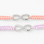 Pastel Infinity Adjustable Friendship Bracelets - 2 Pack,