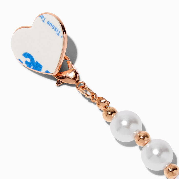 Gold-tone Bow &amp; Pearl &quot;Dream&quot; Sticker Charm,