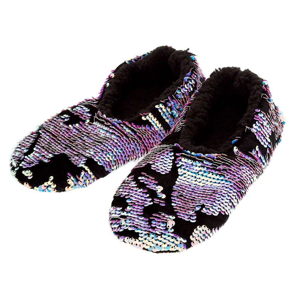 Purple sequin sales slippers