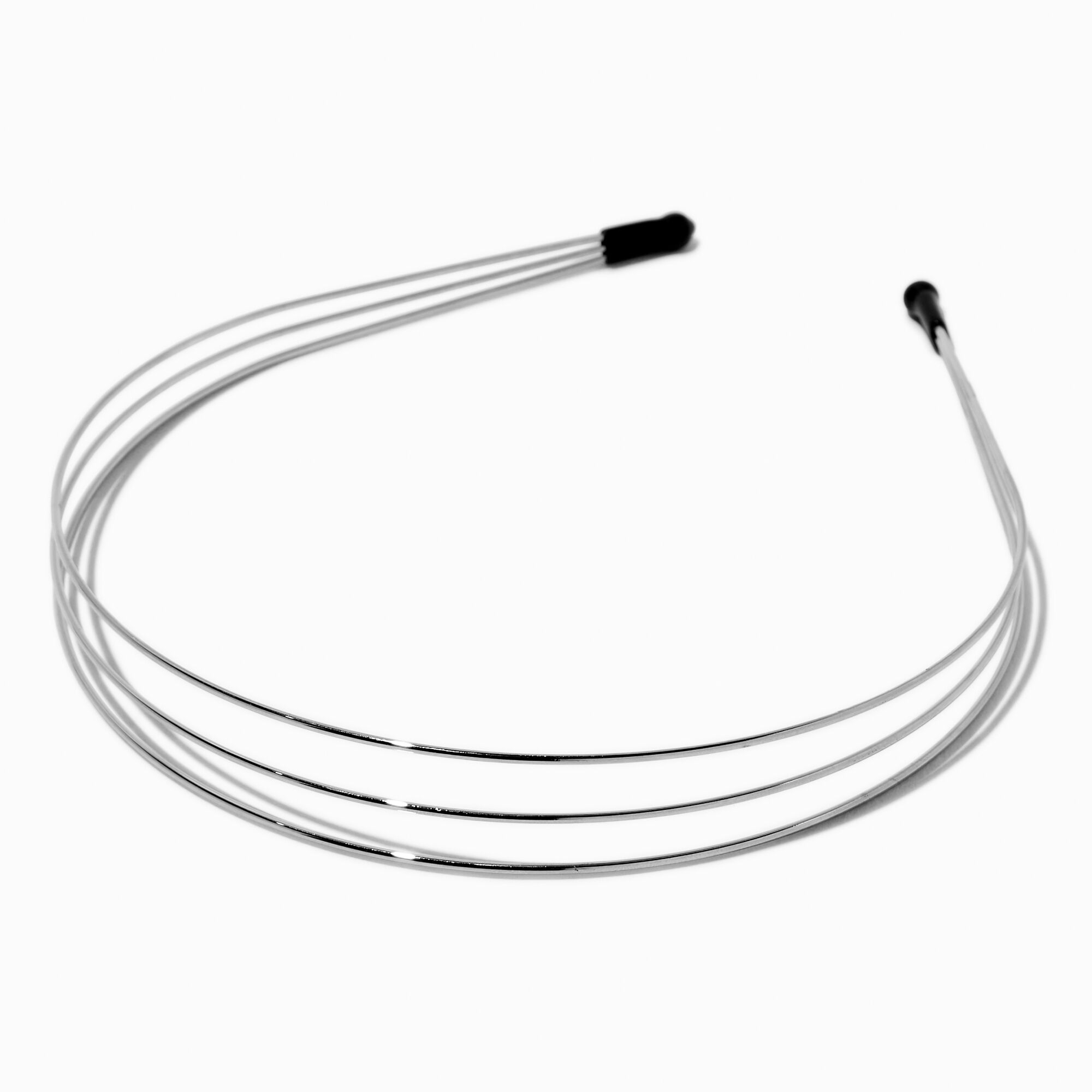 Triple Row Thin Silver Headband,