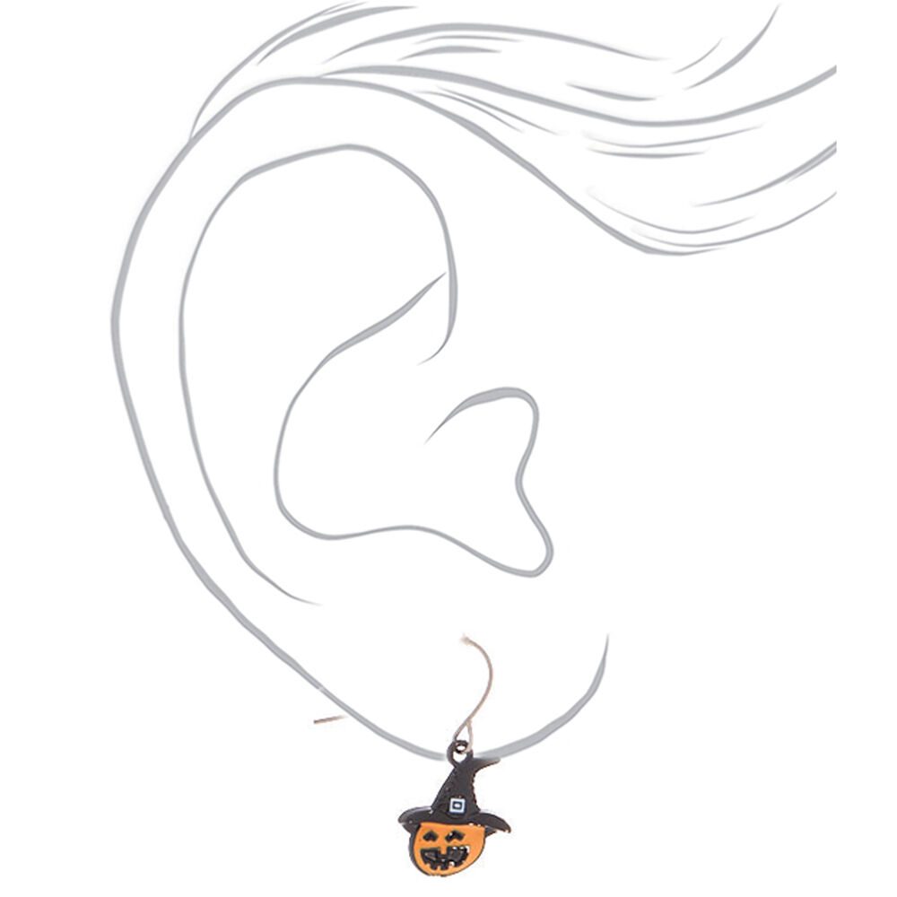 Silver .5" Halloween Drop Earrings - 6 Pack,