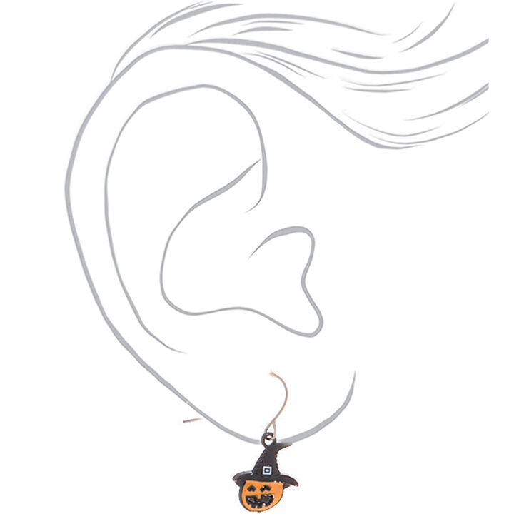 Silver .5&quot; Halloween Drop Earrings - 6 Pack,