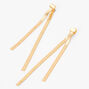 Gold Double Snake Chain 3&quot; Front And Back Drop Earrings,