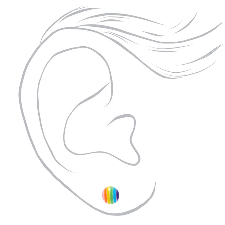 Rainbow Symbol Stud Earrings - 3 Pack,