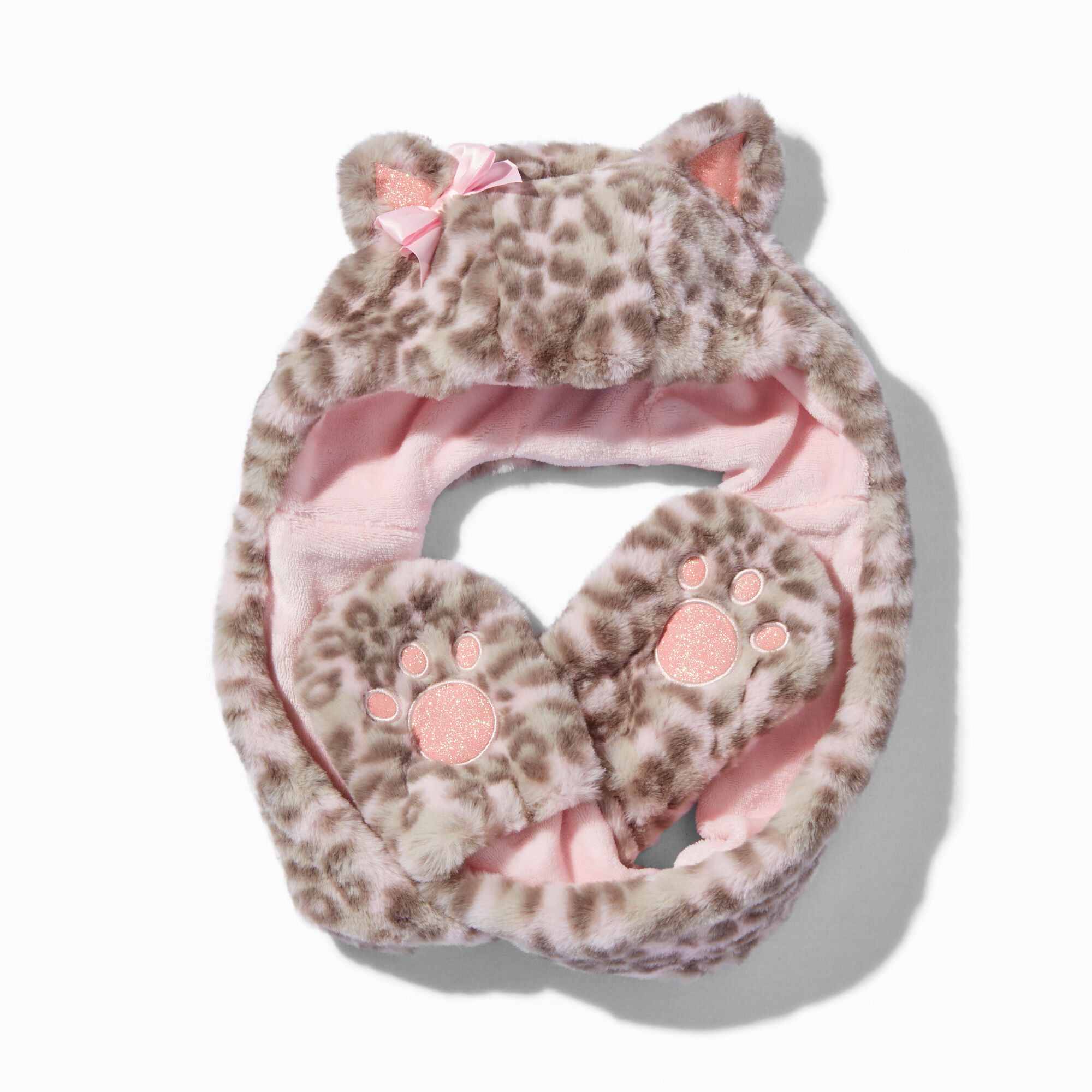 Claire's Club Fuzzy Leopard Headscarf,