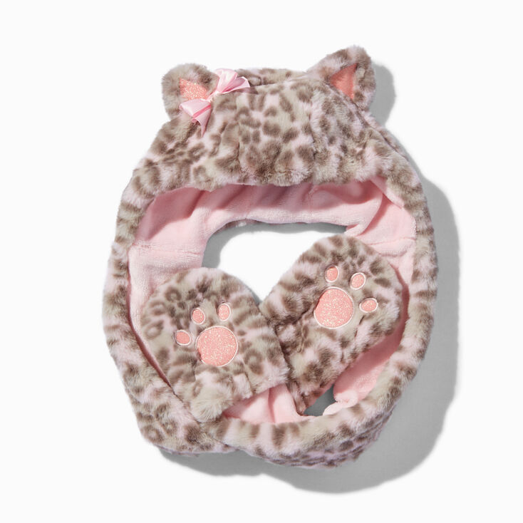 Claire&#39;s Club Fuzzy Leopard Headscarf,