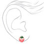 Shimmering Strawberry Stud Earrings,