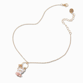 Claire&#39;s Club Ballernia Bear Gold-tone Pendant Necklace,