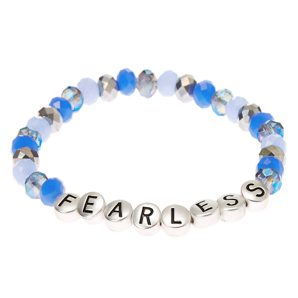 Fearless Beaded Stretch Bracelet - Blue,
