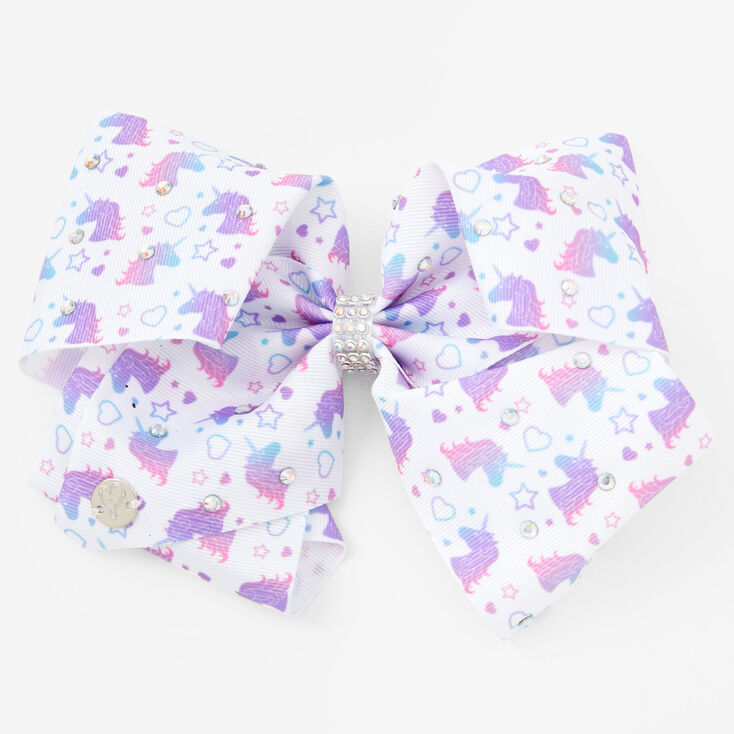 JoJo Siwa&trade; Unicorn Printed Hair Bow - White,