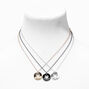 Best Friends Sisters Heart Cutout Pendant Necklaces - 3 Pack,