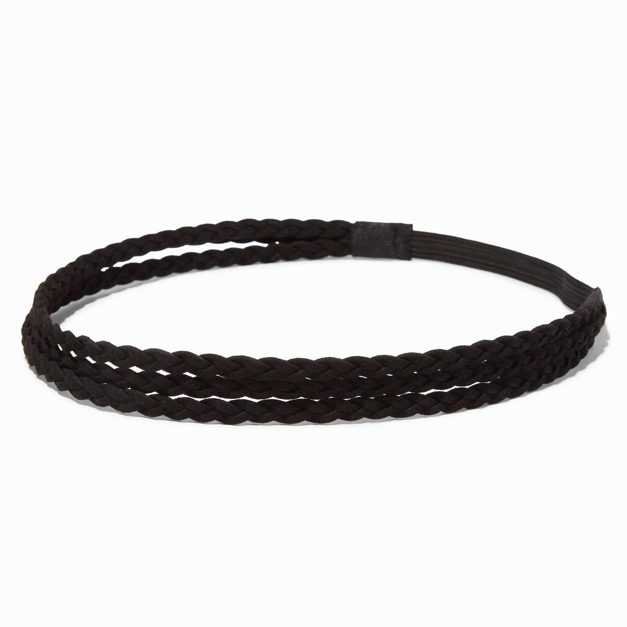 Bandeau tressé triple - Noir,