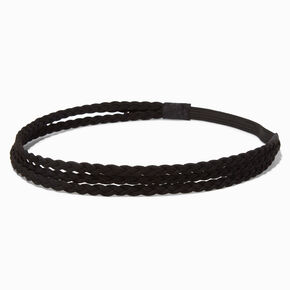 Triple Braided Headwrap - Black,