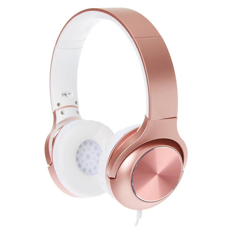 Metallic Headphones - Rose Gold,