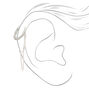 Silver Crystal Hoop Chain Ear Cuff,