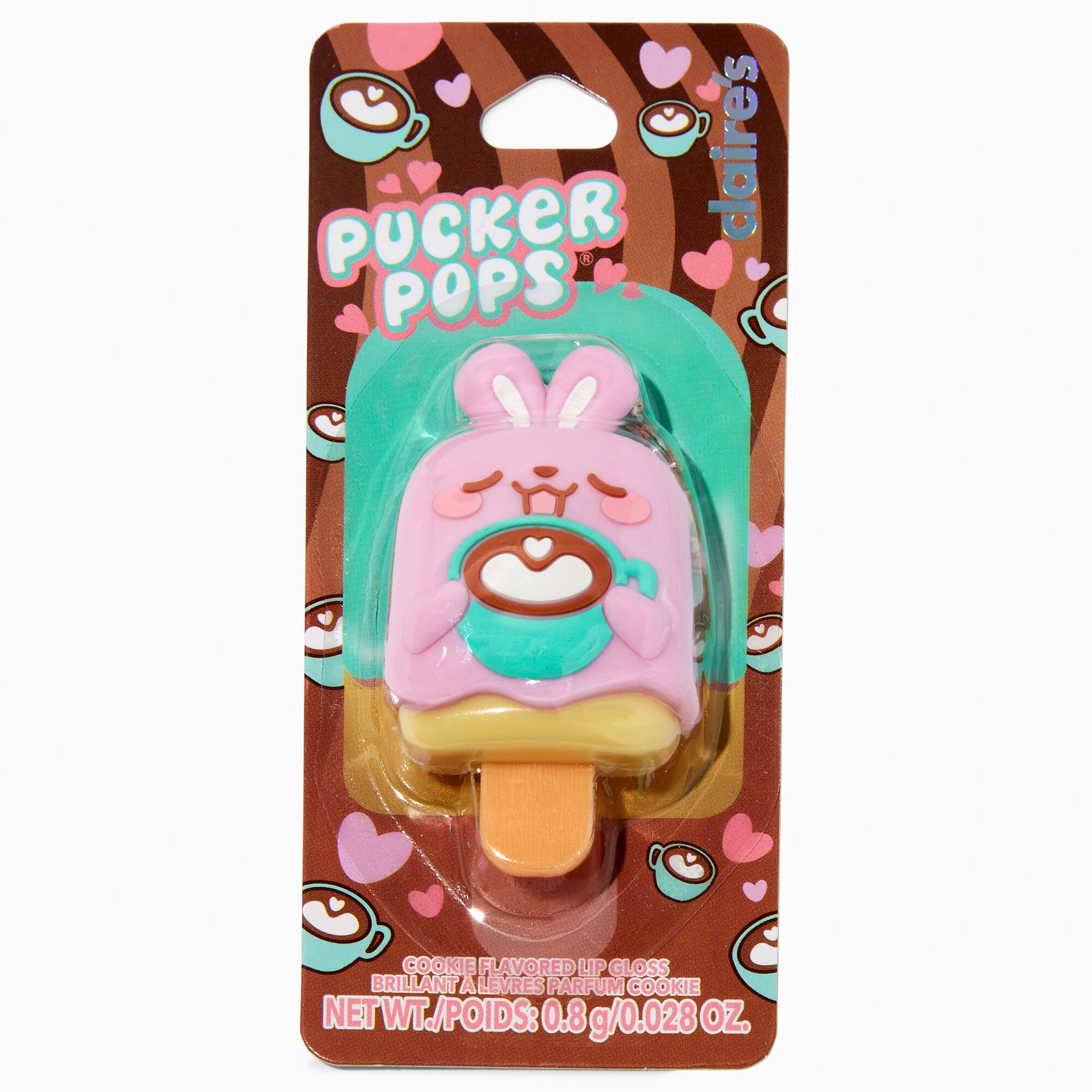 Pucker Pops® Bunny Cappuccino Lip Gloss - Cookie,