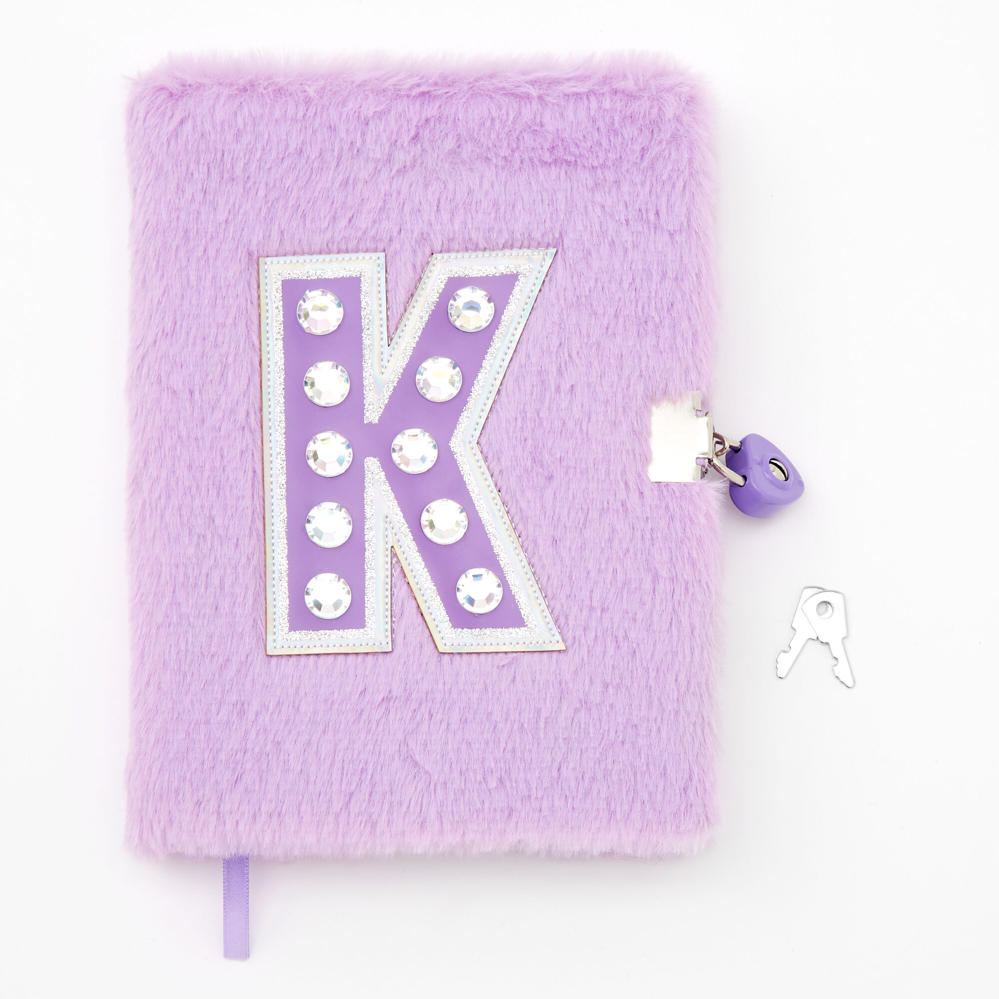Giant Initial Furry Lock Diary - K,