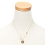 Gold Zodiac Pendant Necklace - Capricorn,