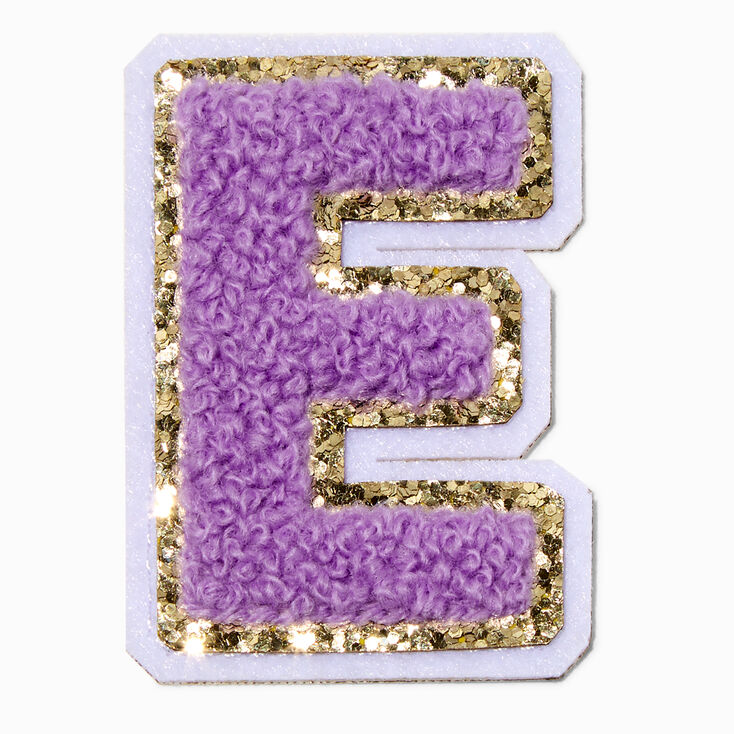 Purple E Initial Stick-On Patch,