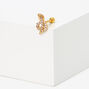 Gold Crystal Snake Tragus Stud Earring,