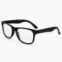 Claire&#39;s Club Solar Blue Light Reducing Retro Clear Lens Black Frames,