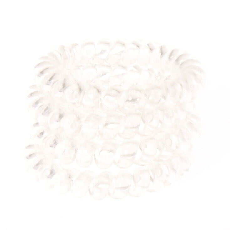 Mini chouchou en spirale transparent,