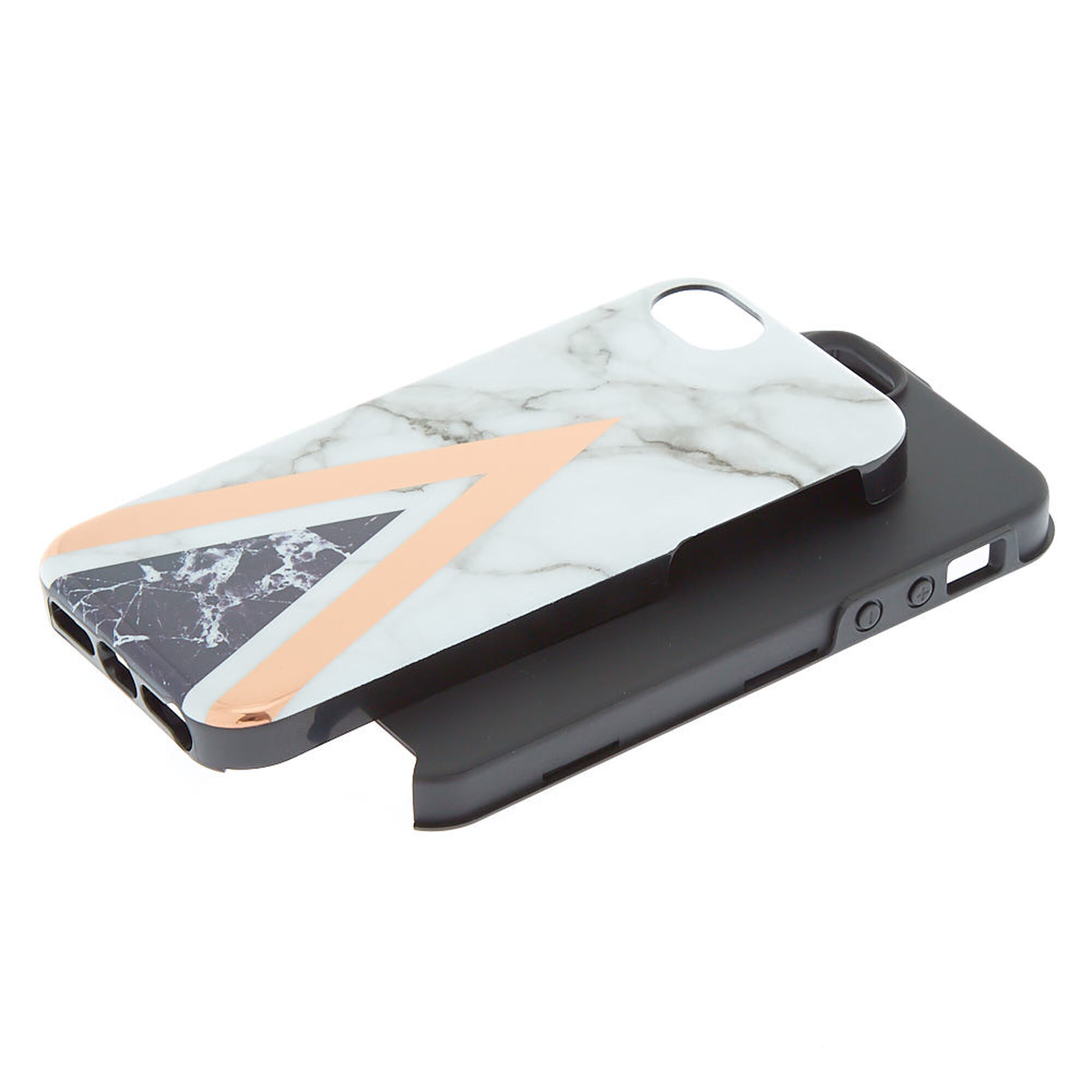 Geometric Marbled Protective Phone Case - Fits iPhone 6/7/8 Plus,