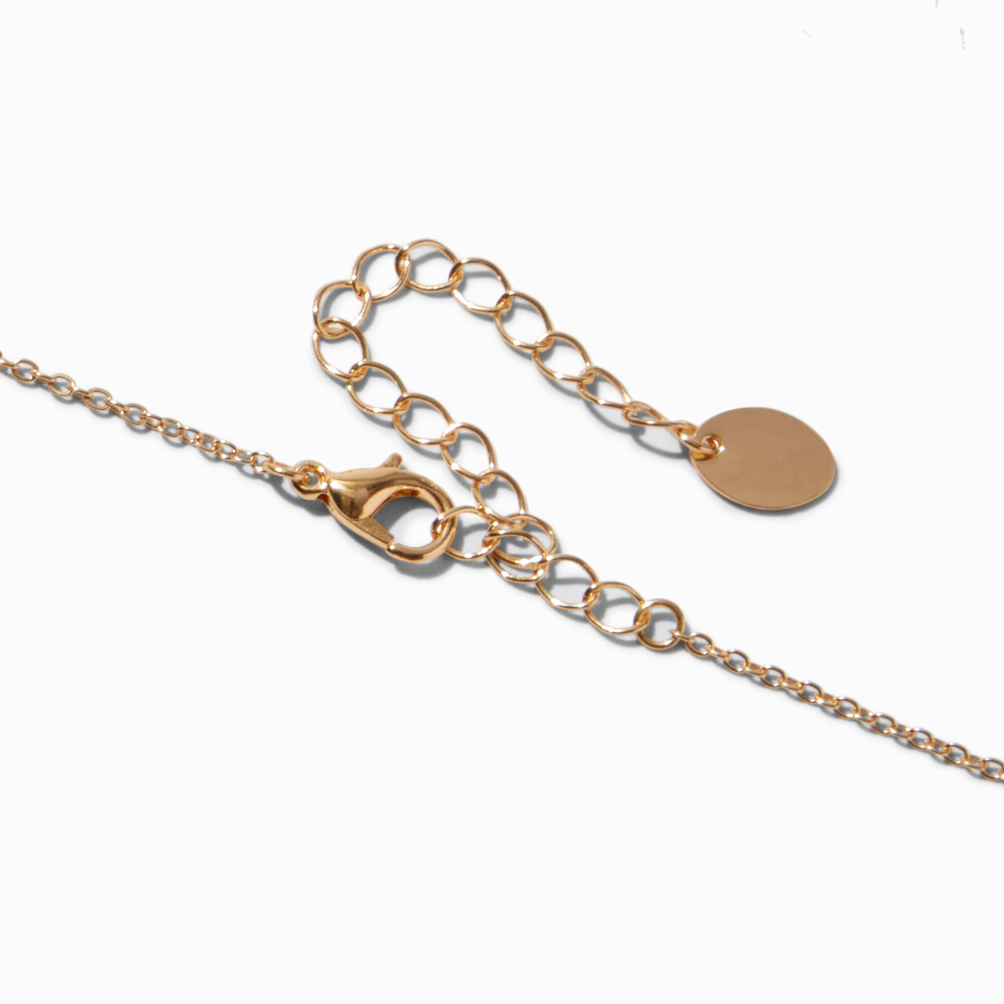Collier disque remuant délicat couleur dorée,