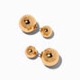 Gold-tone Ball Front &amp; Back Earrings,
