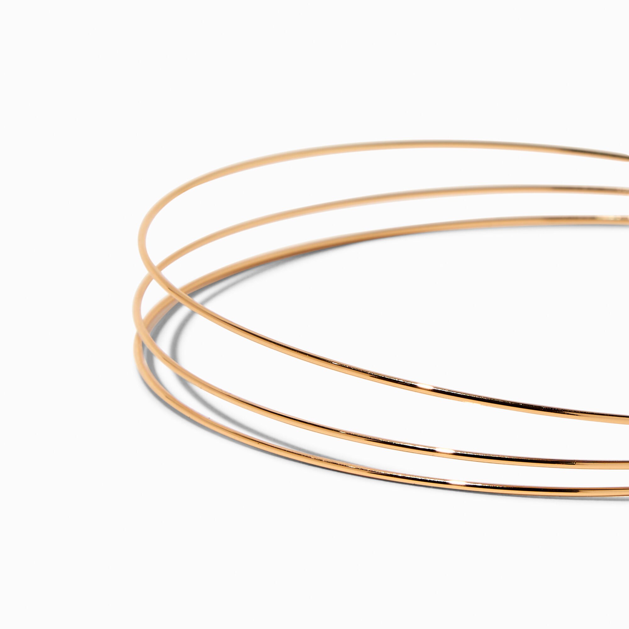 Triple Row Thin Gold Headband,