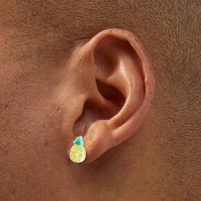 Pineapple Glitter Stud Earrings,
