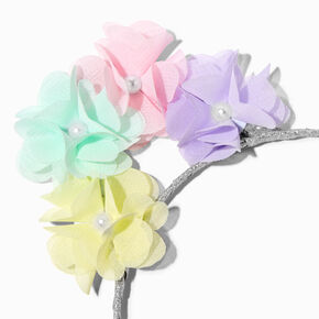 Claire&#39;s Club Pastel Flower Cat Ears Headband,
