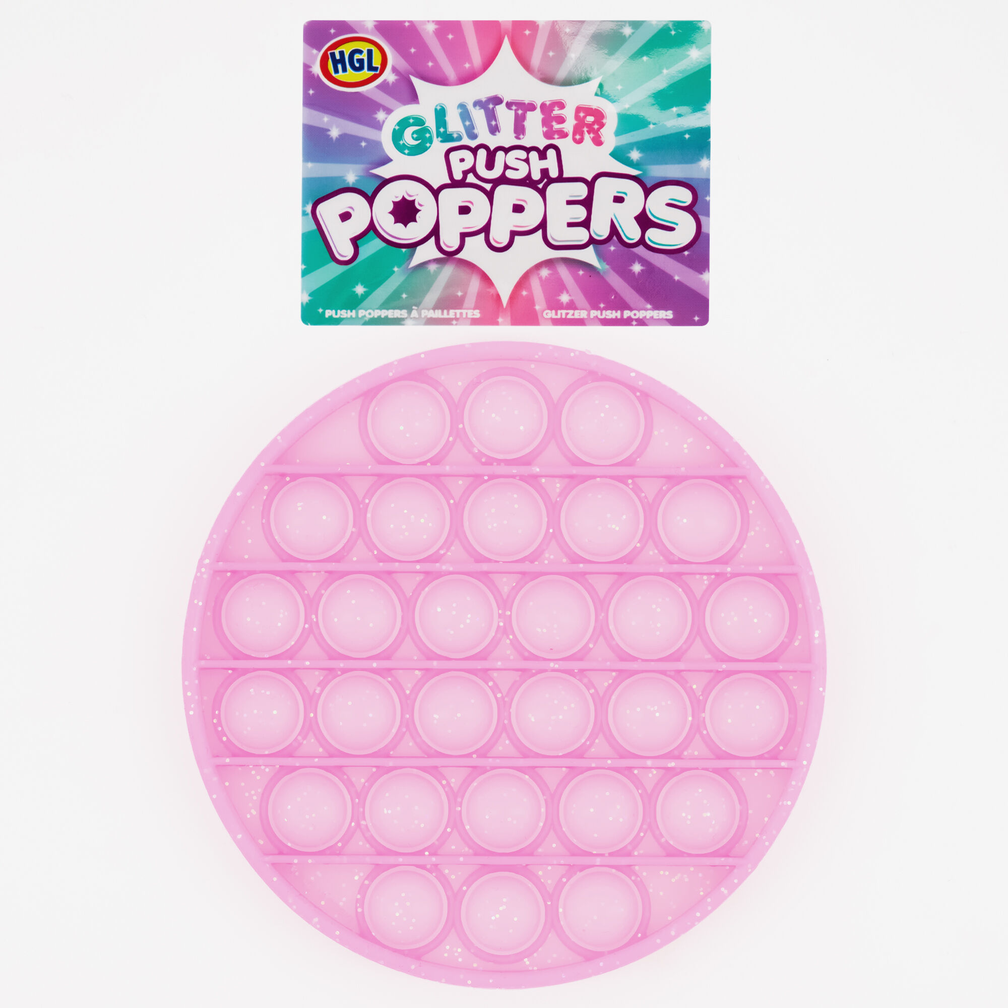 Jouet fidget Push Poppers pailleté – Les modèles peuvent varier,