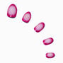 Pink Radiating Heart Stiletto Press On Vegan Faux Nail Set - 24 Pack,