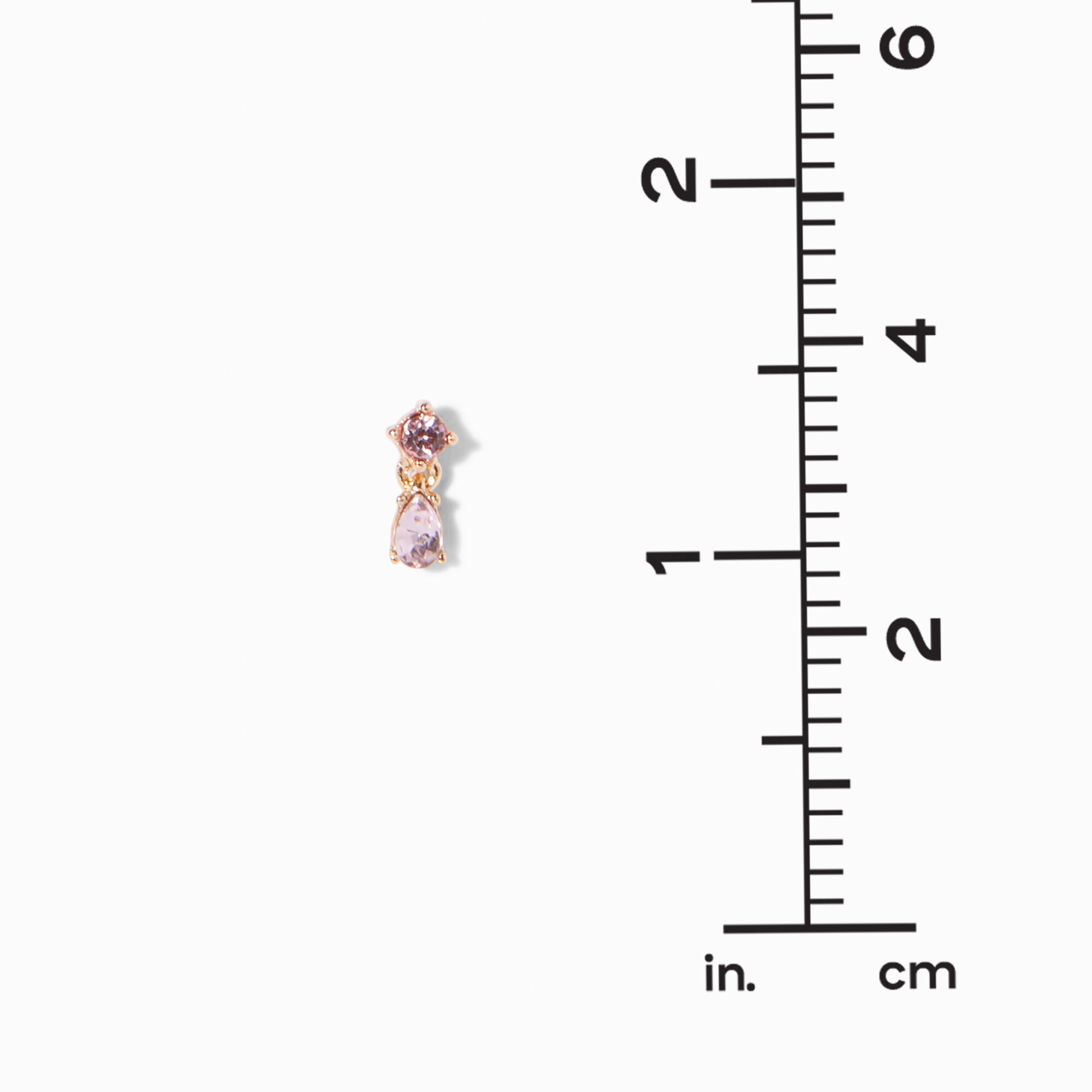 Pink Blush Crystal Square Gold Stud Earrings,