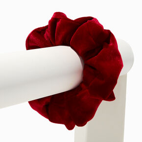 Chouchou velours rouge fonc&eacute;,