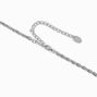 Silver-tone Stainless Steel Three-Rope Braided Chain Necklace,