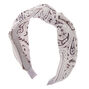 Bandana Knotted Headband - Light Grey,