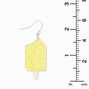 Yellow Glitter Ice Pop 2&quot; Drop Earrings,