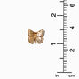 Gold-tone Filigree Butterfly Stud Earrings,