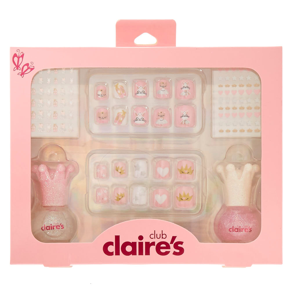 Claire's Club Pink Glitter Ballerina Nail Art Set,