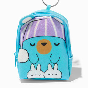 Sleepy Bear Mini Backpack Keychain,