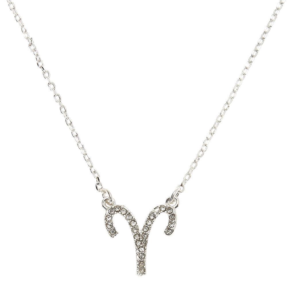 silver aries necklace