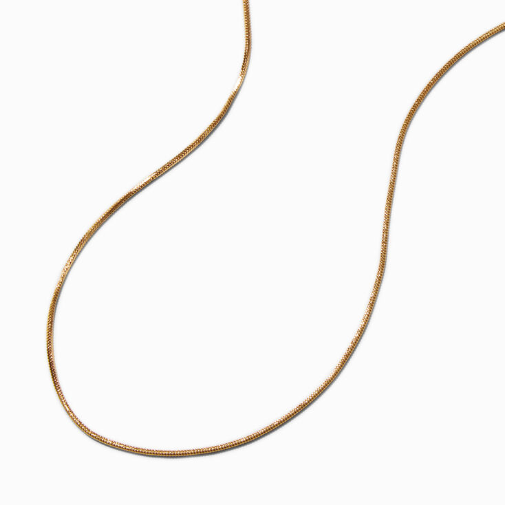 Gold-tone Stainless Steel Mini Snake Chain Necklace,