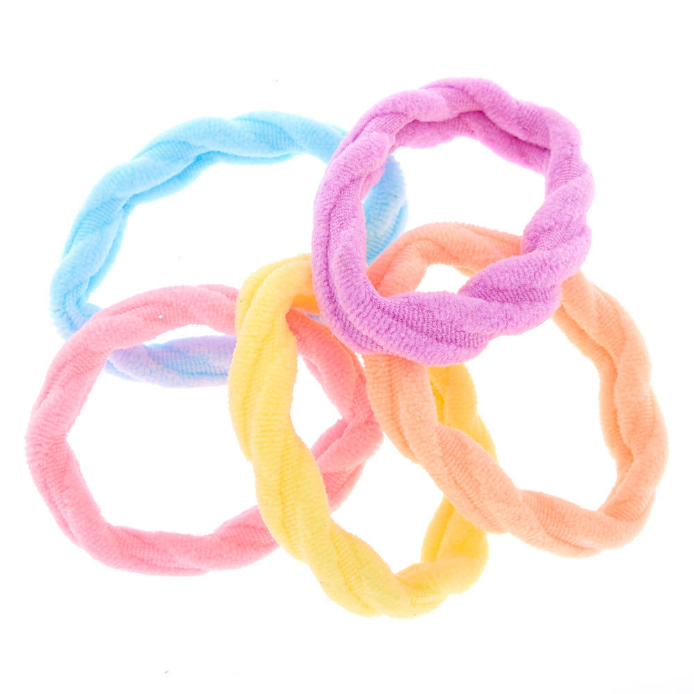 Pastel Twisted Hair Ties - 5 Pack,