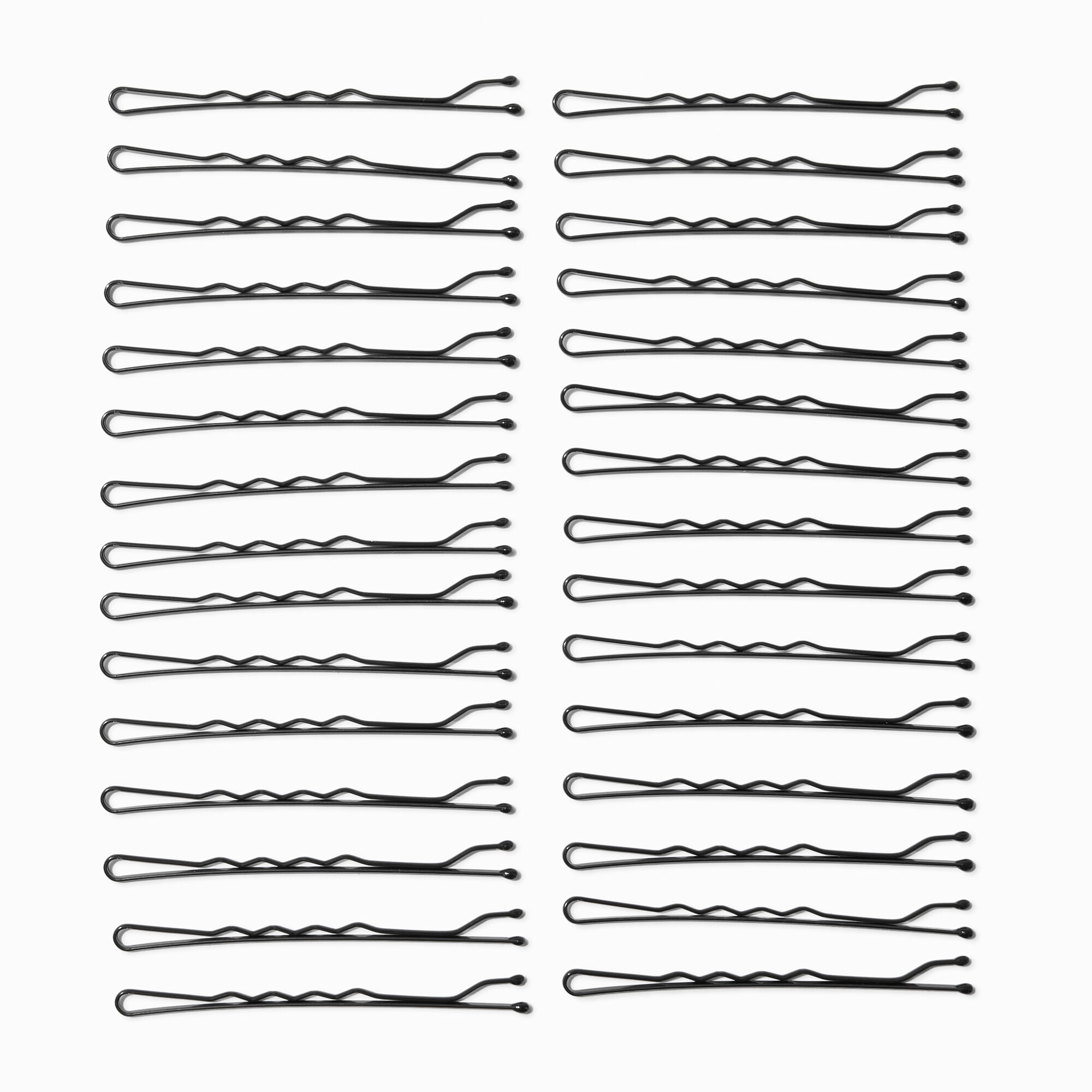 30 Pack Large Black Hair Grips Claire s